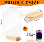 Bercoor 15 Pack 5x7 Inch Blank Clear Arch Acrylic Sign - Image 2