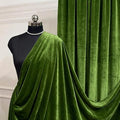 Moss Green Royal Velvet Fabric by The Yard, Wedding Decor, Fashion & Crafts I by VALENTINATEXTILEINC