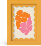 5x7 Picture Frame with Real Glass, Wooden cute 5 x 7 Photo Frame with Wavy Mat by THKRLOF