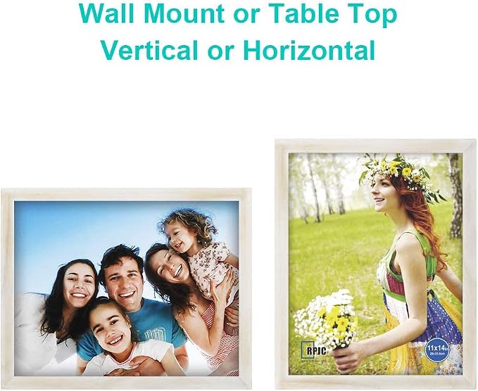 RPJC 11x14 inch Photo Frame Made of Solid Wood High Definition Glass Display - Image 5