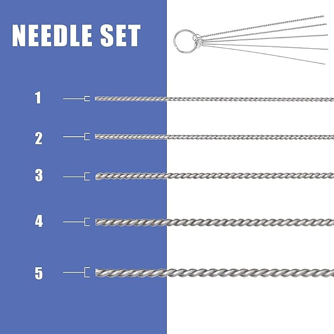 ABEST 3 Set Airbrush Spray Cleaning Repair Tool Kit Stainless steel Needle - Image 2