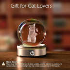 IFOLAINA Cat Lovers Gifts for Women Decorative Cat Glass Sphere Night Light | - Image 7