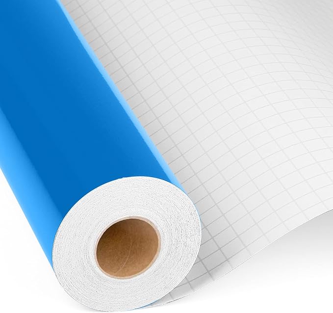 12'' x 42Ft Glossy Blue Permanent Vinyl Roll by IModeur