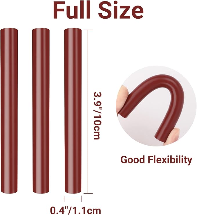 ENPOINT Wine Red Hot Glue Sticks, Sealing Wax Adhesive Sticks - Image 2