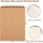 2 Pack Sketch Book, A4 A5 Spiral Bound Sketch Pad 160GSM Sketchbook, Acid Free - Image 3