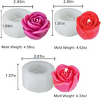 3 PCS 3D Rose Silicone Molds, 3D Flower Candle Mold Soap Candle Resin | - Image 3