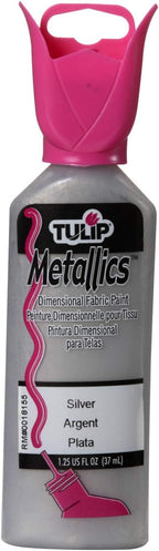 Tulip Dimensional Fabric Paint 1-1/4 Ounces-Metallics-Silver by Tulip
