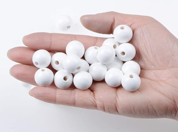 AD Beads Large Hole Wood Spacer Wooden Jewelry Making Bracelet Necklace - Image 2