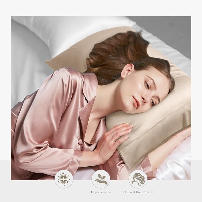WishSmile Cooling Queen Pillow Cases Set of 2 Breathable Cool Silky Soft Rayon - Image 2