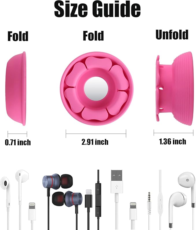 MAIRUI Wired Earbud Case Earphone Headphone Cord Organizer Earbuds Wrap Soft - Image 3