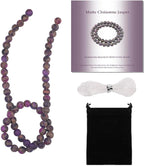 6mm Matte Purple Cloisonne Jasper Bead, 15-Inch Matte Round Loose Stone Beads by THRELE