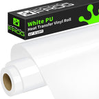 VINYL FROG White Heat Transfer Vinyl Roll 12" x12ft Matte HTV Vinyl | White by VINYLFROG