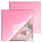 8x8 Inches Pink Mirror Acrylic Sheet – 2 Pcs Reflective Acrylic Panel by SAKRNIC
