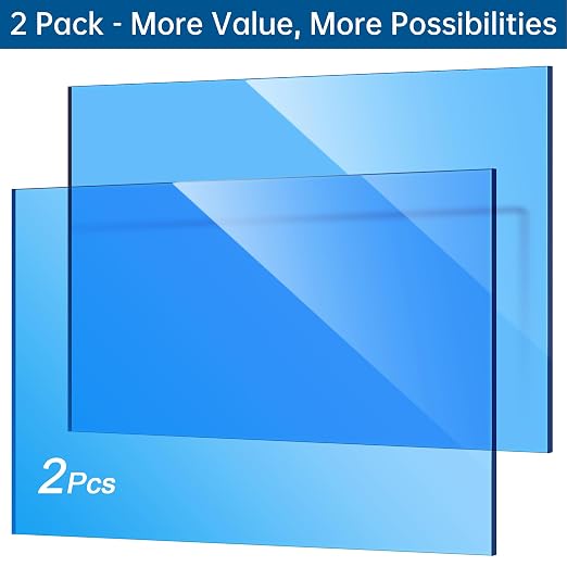 Blue Acrylic Sheet 12" x 16" x 1/8", ALCCIFI Cast Plexiglass Sheets - Image 2