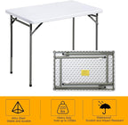 Folding Table 3ft Rectangular All-Occasion Plastic Folding Event Table - Image 5