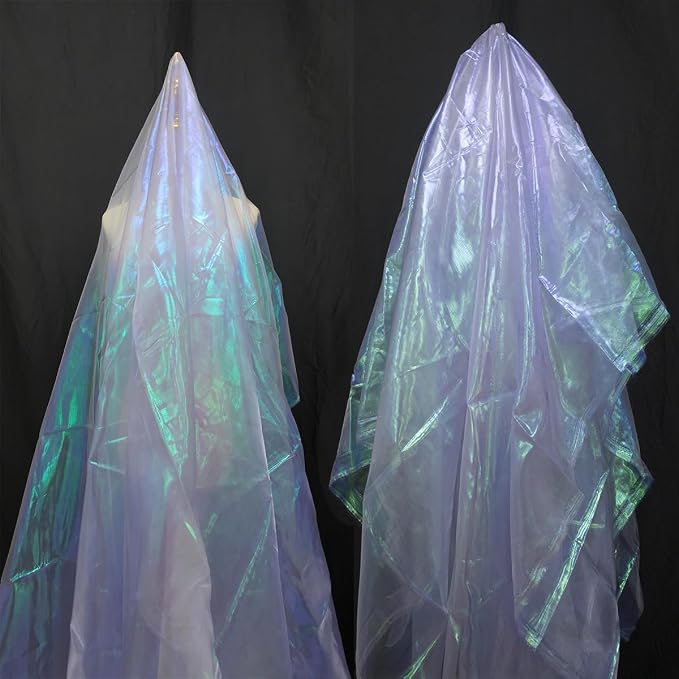Light Purple Iridescent Organza Fabric - Image 4