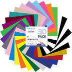 QuuCut HTV Heat Transfer Vinyl Bundle: 30 Pack 12" x 10" Sheets, 26 Assorted by QuuCut