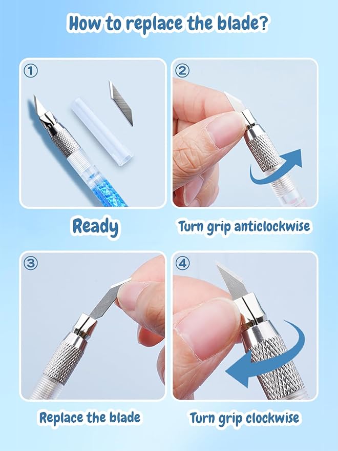 Exacto Knife Set, Bling Hobby Knife Pen - Image 6