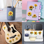Sunflower Stickers 63Pcs Waterproof PET Sunflower Decals - Image 7
