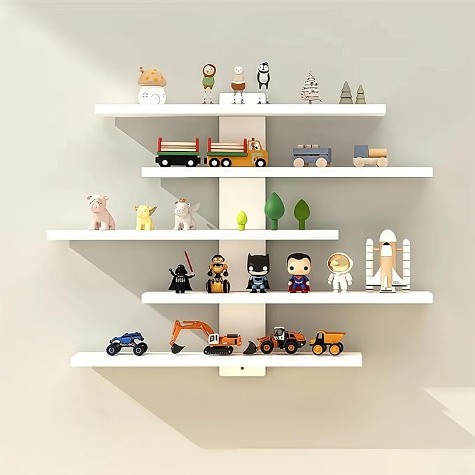 5-Tier Floating Wall Mounted Shelves, Wall Display Storage Shelf - Image 6