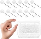 White Map Pins, 1/8 Inch, Round Ball Head | Map Tacks, Push Pins - Image 7
