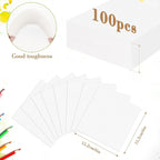 100PCS 6x6 Watercolor Paper Bulk, 140lb/300g Cold Press Thick Water Color Paper - Image 2