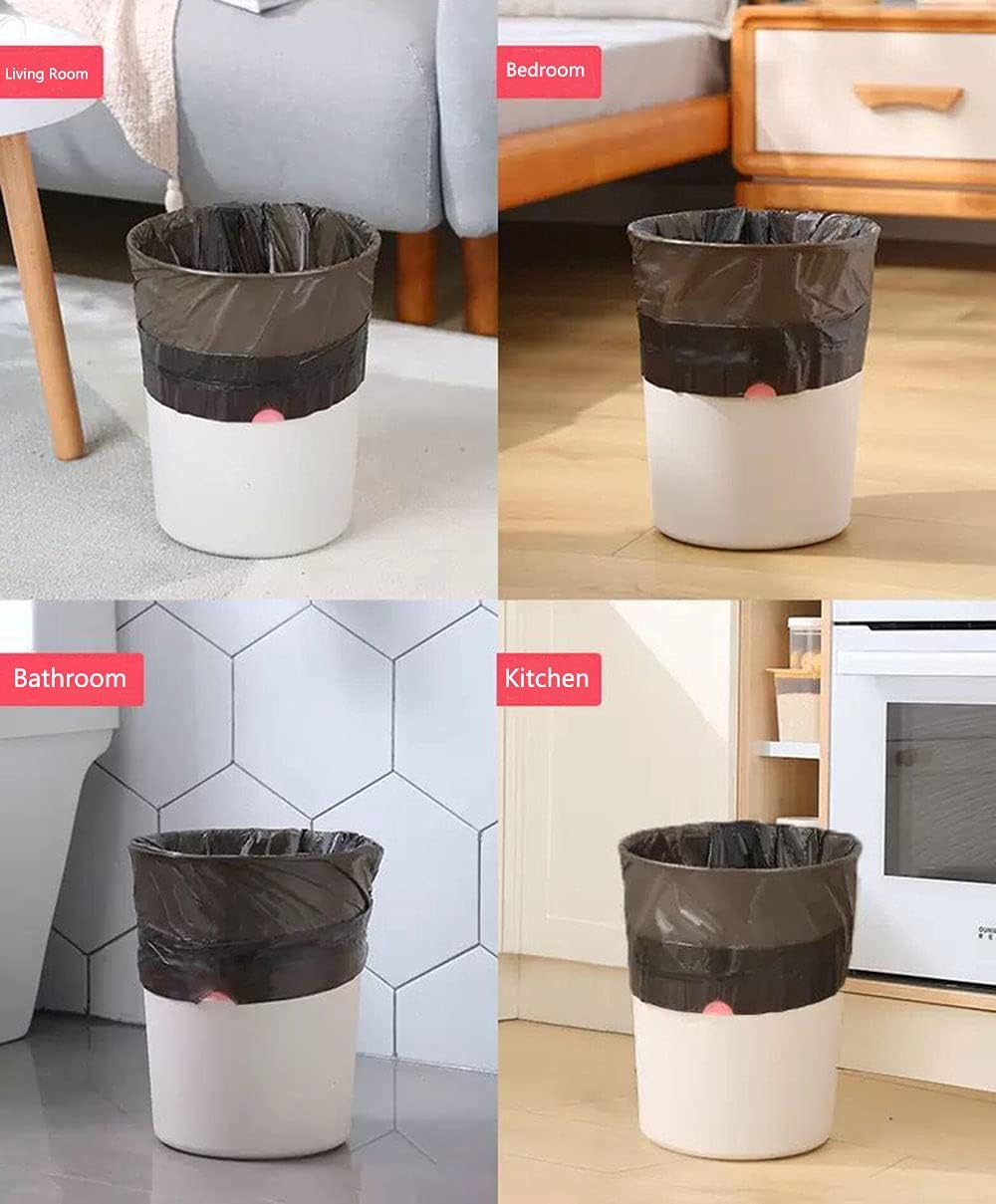 Feisco 1.6 Gallon Black Trash Bag,6L Drawstring Garbage Bag Trash Can Liner,120 Counts,0.51 Mil