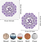 8Pcs Chakras Yoga Stencils for Painting, 5.9"x5.9" Reusable Mandala Stencil - Image 2