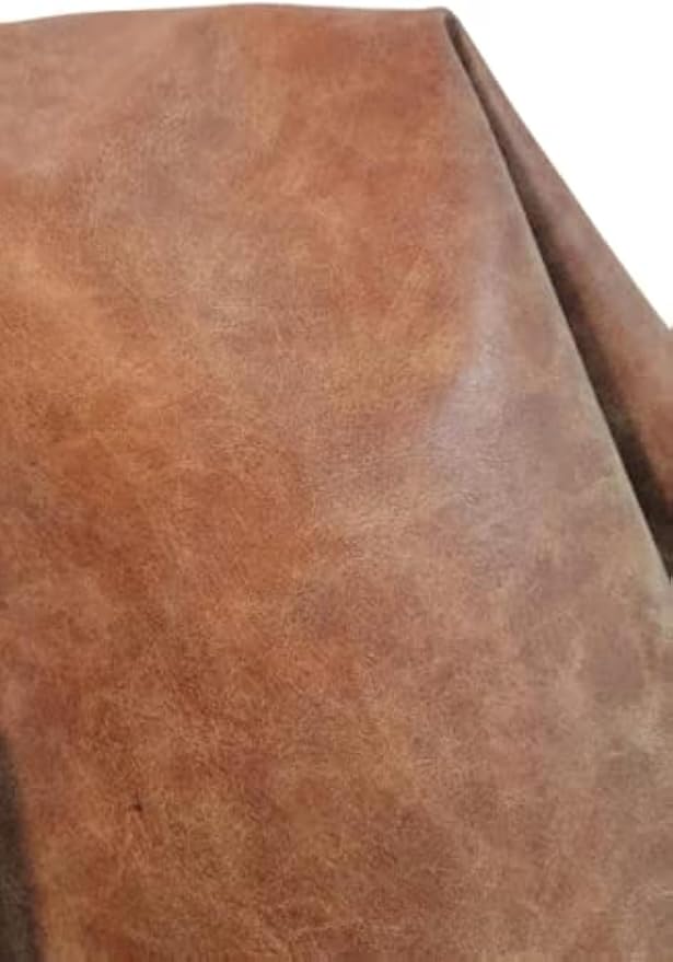 NAT Leathers | Blonde Light Tan Beige Distressed Crazy Horse Soft Faux Vegan by NATLeathers