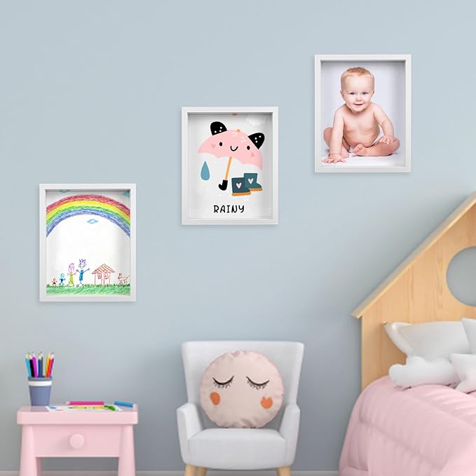 4 Pack 8*10 Shadow Box Frame, Shadow Boxes Display Cases 3D Wood Deep Shadow - Image 6