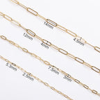 SMYHTGLIF 16.4 Feet Oval Paperclip Soldered Jewelry Making Chains Gold - Image 4