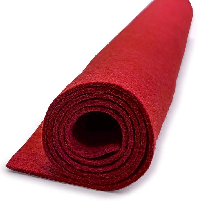 Rocking Red - Wool Felt Oversized Sheet - 35% Wool Blend - 1 12x18 inch Sheet by National+Nonwovens