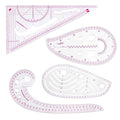 Fashion Clear Metric Sewing Ruler Set, French Curve Pattern Making Ruler Kit by HLZC