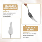 HARFINGTON Palette Knife Painting Tool 3.23" x 1.14" Stainless Steel Teardrop - Image 4
