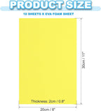 PATIKIL EVA Foam Sheet 10Pcs 12x8 Inch 2mm Thick Yellow | Easy Cutting EVA Foam - Image 2