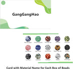 375pcs 8mm Natural Stone Beads Crystal Bracelet Jewelry Making Kit, 15C | - Image 5