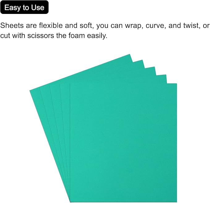MECCANIXITY EVA Foam Sheets Dark Green 19.7 Inch x 17.7 Inch 0.8mm Thick Crafts - Image 4