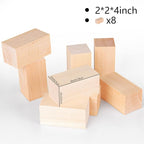 8 Pack Basswood Carving Blocks 4 X 2 X 2 Inch, Large Whittling Wood Carving - Image 2