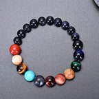 Women Stone Bead Charm Bracelet Universe Galaxy the Eight Planets Nine Planets - Image 4