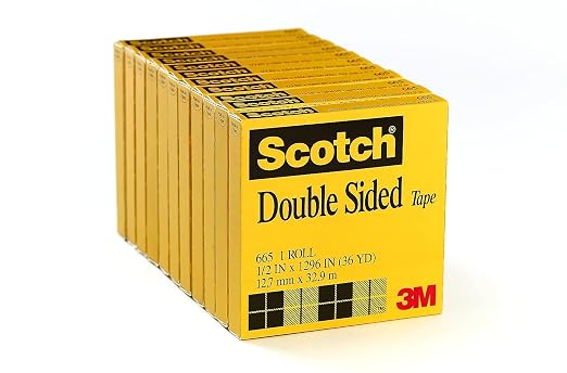 Scotch Permanent Double Sided Tape Refill Rolls, 1/2"" x 36 yds, 12 Rolls – - Image 2