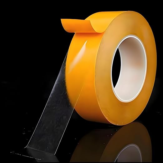 Ultra-Thin Double Sided Adhesive Tape 1.5Inch x 66Ft Transparent Sticky Tape by Angkeel