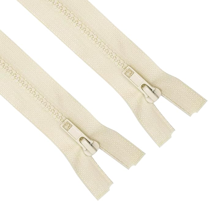 ANPURZII 2PCS #5 14 Inch Beige Separating Jacket Zippers by Unknown