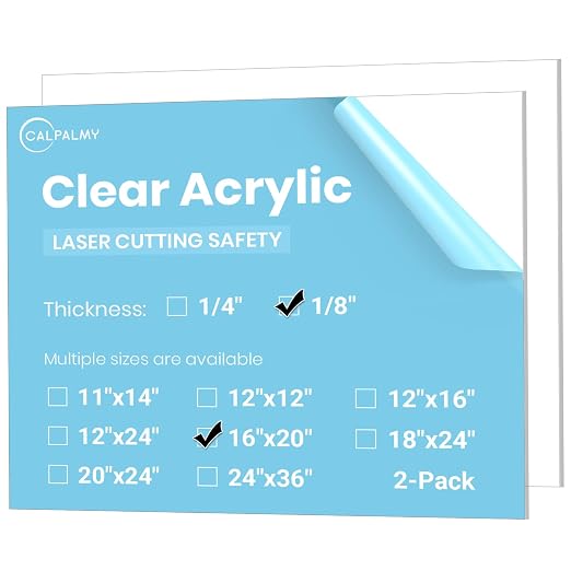 CALPALMY 16x20 Inch Clear Acrylic Sheet by CalPalmy