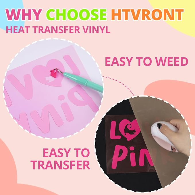 HTVRONT Neon Heat Transfer Vinyl - Image 4