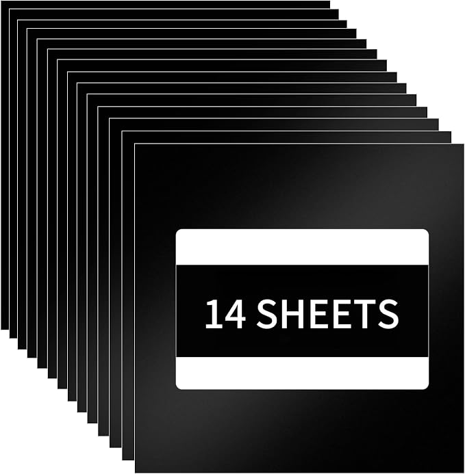 HTVRONT Permanent Vinyl, 14 Pack Matte Black Vinyl by HTVRONT