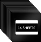 HTVRONT Permanent Vinyl, 14 Pack Matte Black Vinyl by HTVRONT