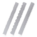 JJUNW 3 Pcs Deckle Edge Ruler Carbon Steel Metal Paper Tearing Ruler Craft Ruler by Unknown
