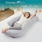 Sasttie Pregnancy Pillows for Sleeping, Jumbo U Shaped Cooling Full Body Pillow - Image 7