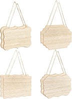 8 Pack Unfinished Wood Signs by Cregugua