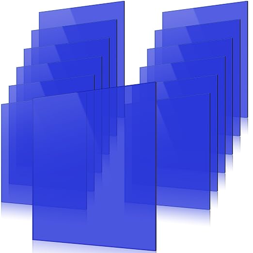 Macarrie 12 Pcs Colored Acrylic Sheets 1/8 Inch Thick Translucent Colored by Macarrie